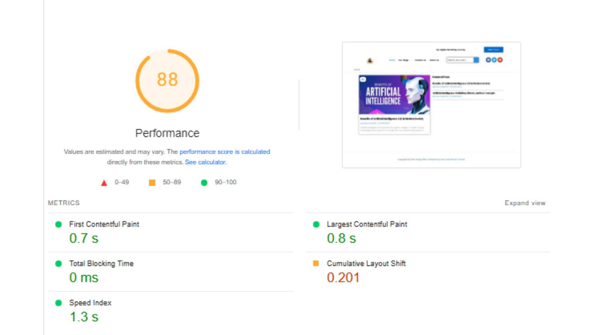 Page Load Speed